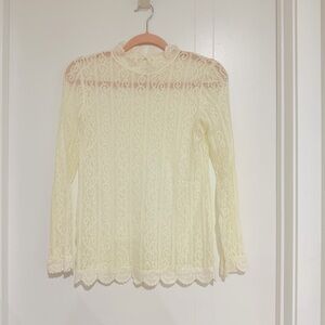 Elegant Cream Lace Women's Top